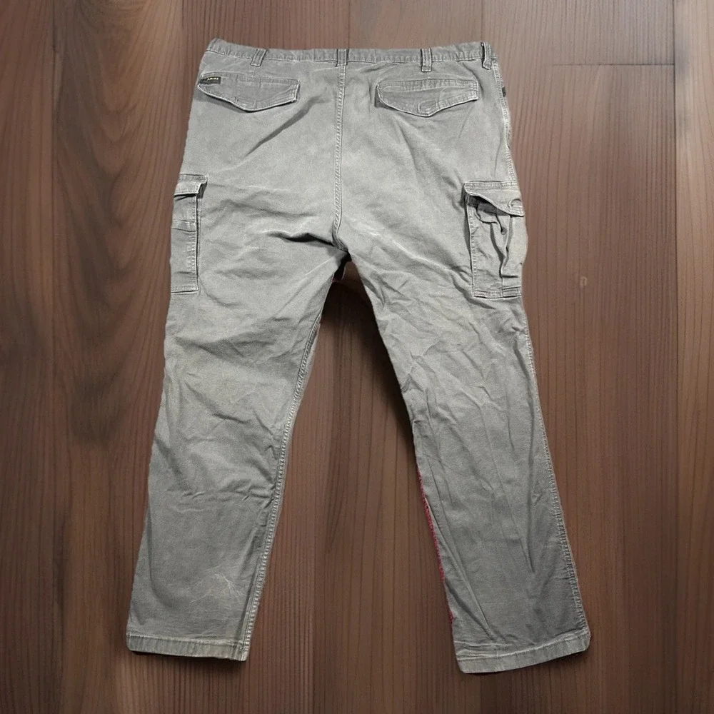 Ariat Rebar Pants Men's 48x34 M4 Relaxed Straight Cargo Pocket Stretch Gray